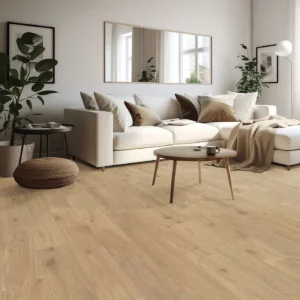 Living Room Laminate Flooring | Cherry City Interiors and Design